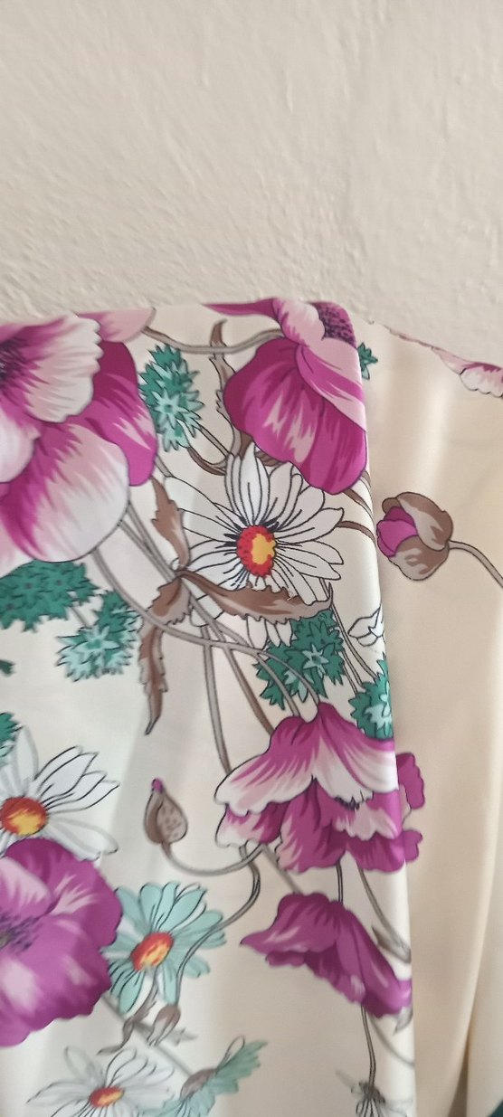 Pembe Bohem Çiçek Desenli Kadın Fular - Görsel 4