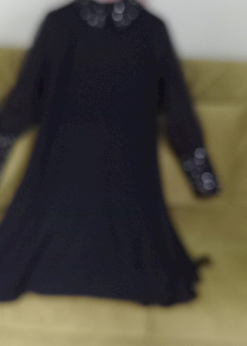 Parlak İşlemeli Siyah elbise - Görsel 5