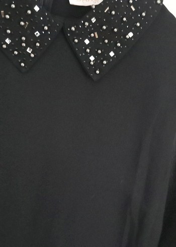 Parlak İşlemeli Siyah elbise - Görsel 2