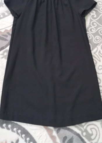 Kız Çocuk Siyah Salaş Kısa Kollu elbise - Görsel 5