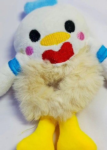 Renkli Pembe Peluş Oyuncak Ördek saç bandajı - Görsel 3