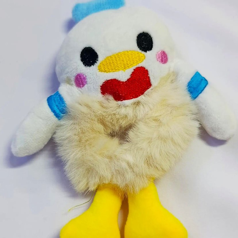 Renkli Pembe Peluş Oyuncak Ördek saç bandajı - Görsel 3