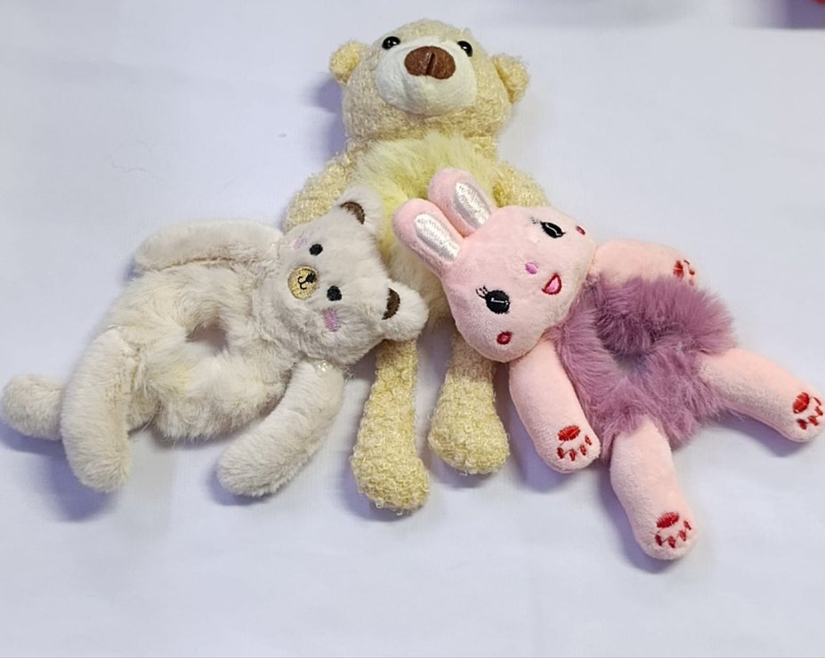 Renkli Pembe Peluş Oyuncak Ördek saç bandajı - Görsel 5