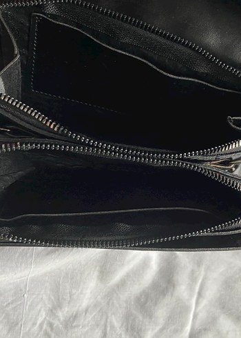Siyah Deri Kadın Çanta - Görsel 4