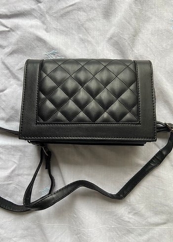 Siyah Deri Kadın Çanta - Görsel 5