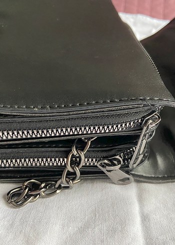 Siyah Deri Kadın Çanta - Görsel 3