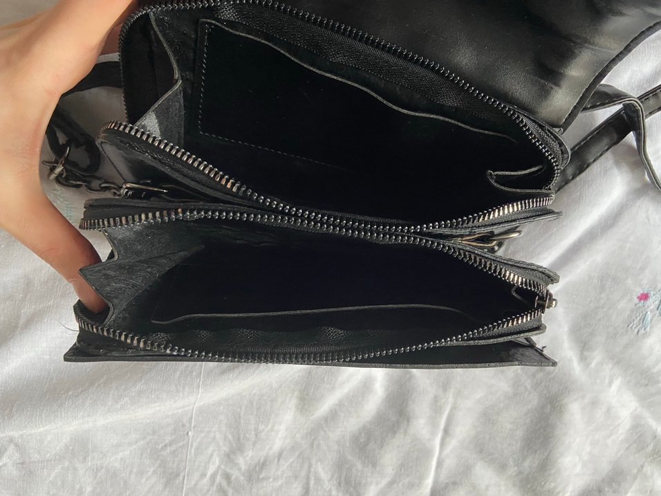 Siyah Deri Kadın Çanta - Görsel 4