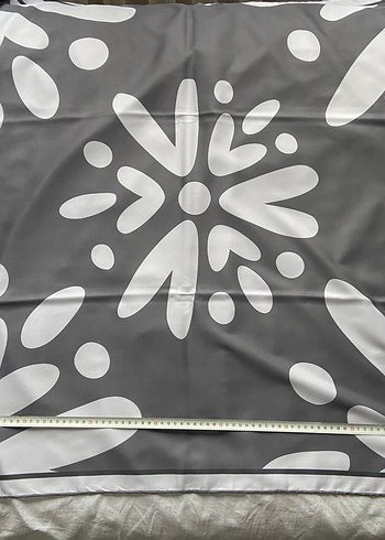 Bej Gri Desenli Modern 2 Adet Kadın Tuğba Twill Eşarp - Görsel 3