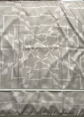 Bej Gri Desenli Modern 2 Adet Kadın Tuğba Twill Eşarp - Görsel 7