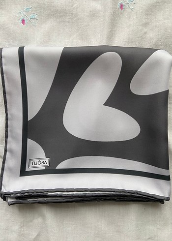 Bej Gri Desenli Modern 2 Adet Kadın Tuğba Twill Eşarp - Görsel 6