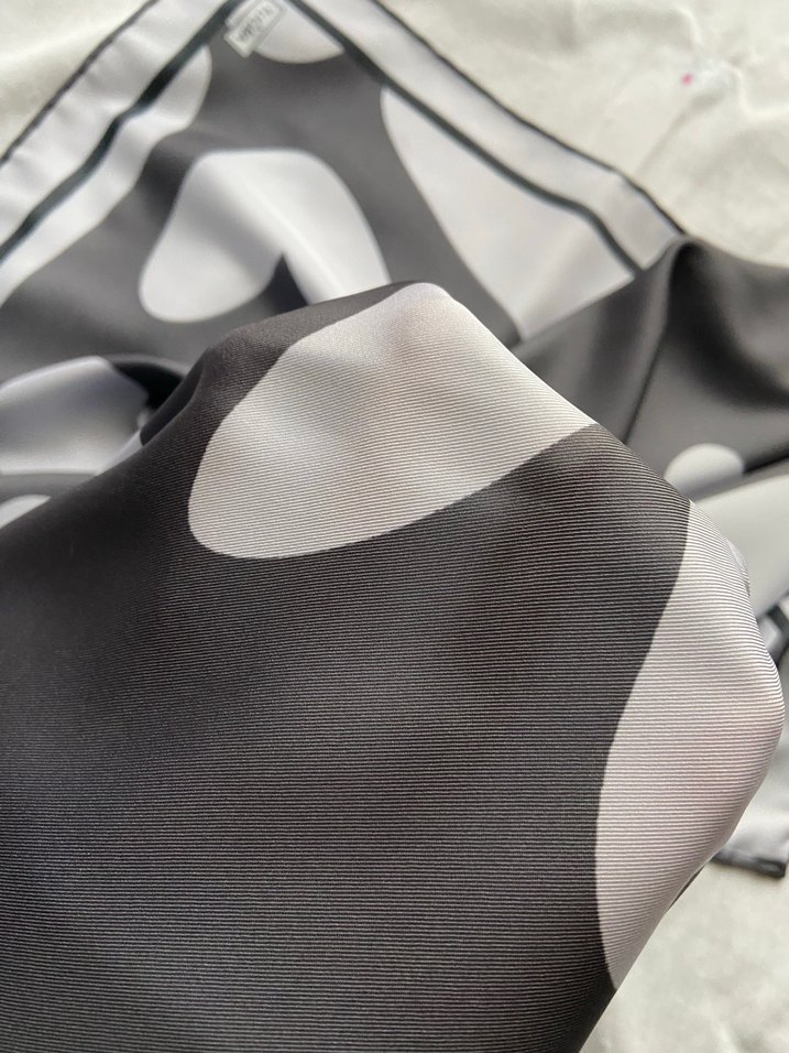 Bej Gri Desenli Modern 2 Adet Kadın Tuğba Twill Eşarp - Görsel 5