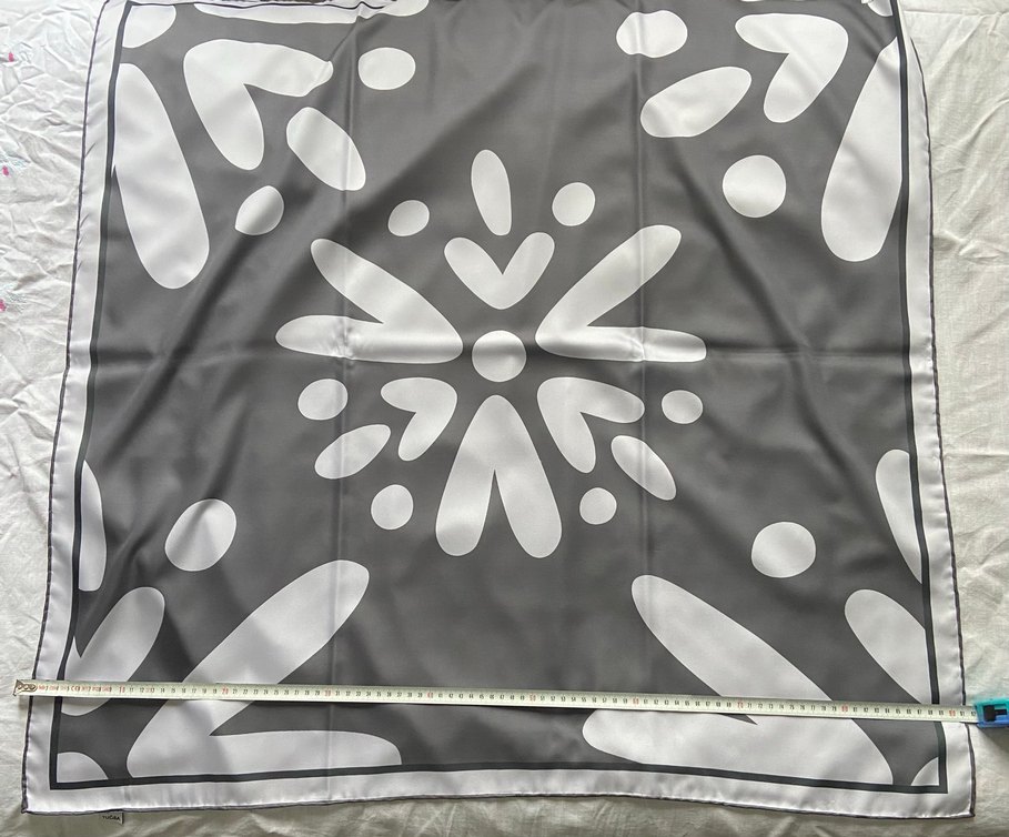 Bej Gri Desenli Modern 2 Adet Kadın Tuğba Twill Eşarp - Görsel 2