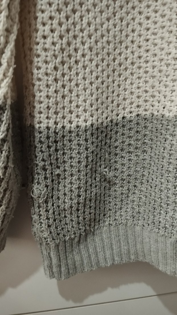 Bordo Gri Renkli Örgü Kadın Kazak - Görsel 2