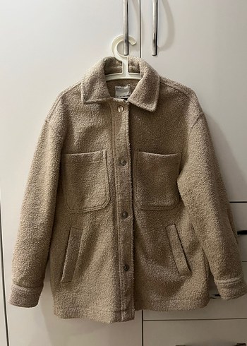 Düğmeli Bej Midi Kadın Ceket - Görsel 2