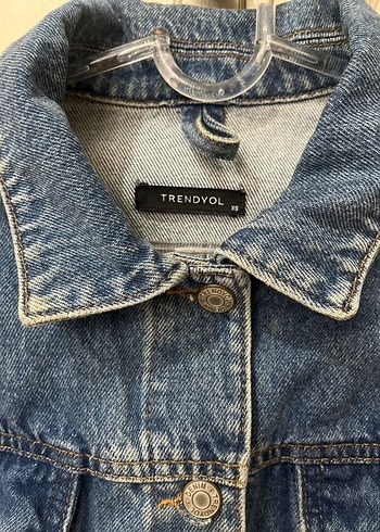 Düğmeli Mavi Kadın Denim Ceket - Görsel 5