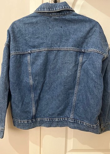 Düğmeli Mavi Kadın Denim Ceket - Görsel 6