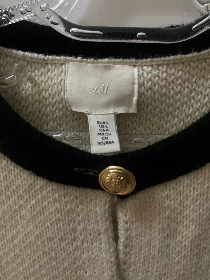 Düğmeli krem Kadın Hırka - Görsel 5