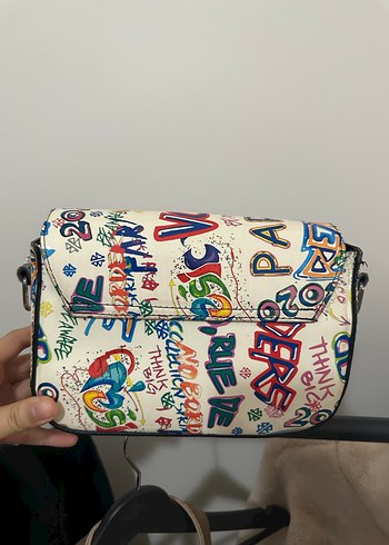 Renkli Desenli Kadın çanta - Görsel 3