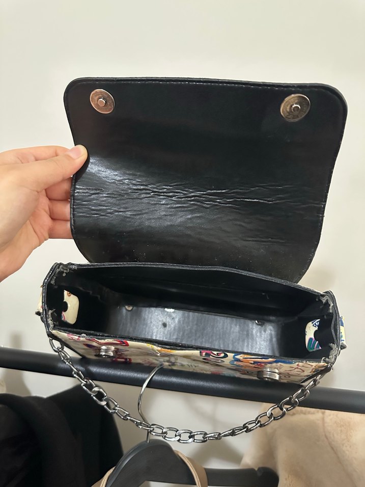 Renkli Desenli Kadın çanta - Görsel 4