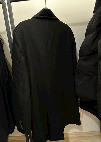 Siyah Süet Midi erkek Kaban - Görsel 4