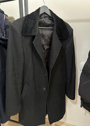 Siyah Süet Midi erkek Kaban - Görsel 3