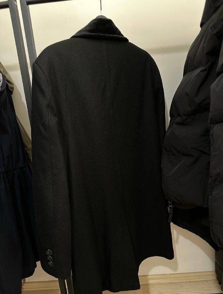 Siyah Süet Midi erkek Kaban - Görsel 4