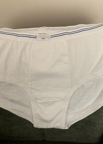 Beyaz Midi erkekAtletik İç Çamaşırı büyük beden 6xl - Görsel 2