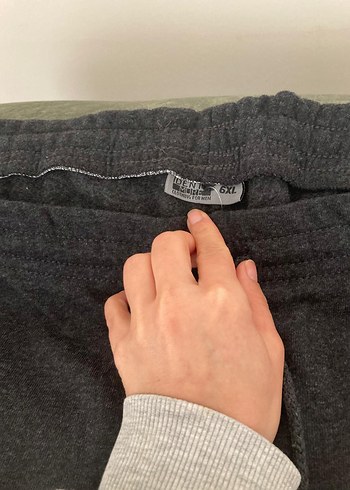 Gri Bel Bantlı Erkek Eşofman Altı 6xl büyük beden - Görsel 2