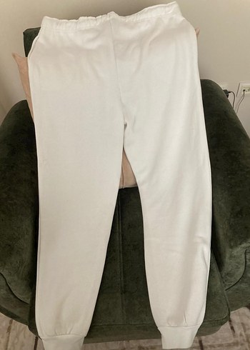 Pamuklu Beyaz Erkek Mini Eşofman Altı - Görsel 3