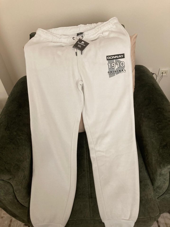 Pamuklu Beyaz Erkek Mini Eşofman Altı - Görsel 2