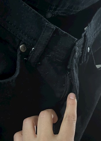 Erkek Siyah Regular Fit Denim Jean - Görsel 4