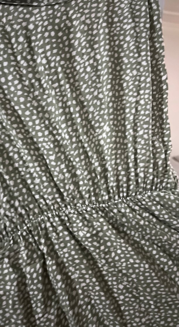 Yeşil V Yaka Bohem Uzun Elbise - Görsel 3