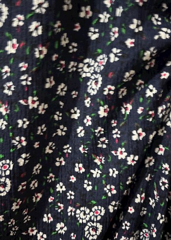 Lacivert Bohem Uzun Kollu Elbise - Görsel 3