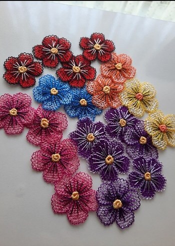 Renkli Bohem Çiçek Nakışları - Görsel 2