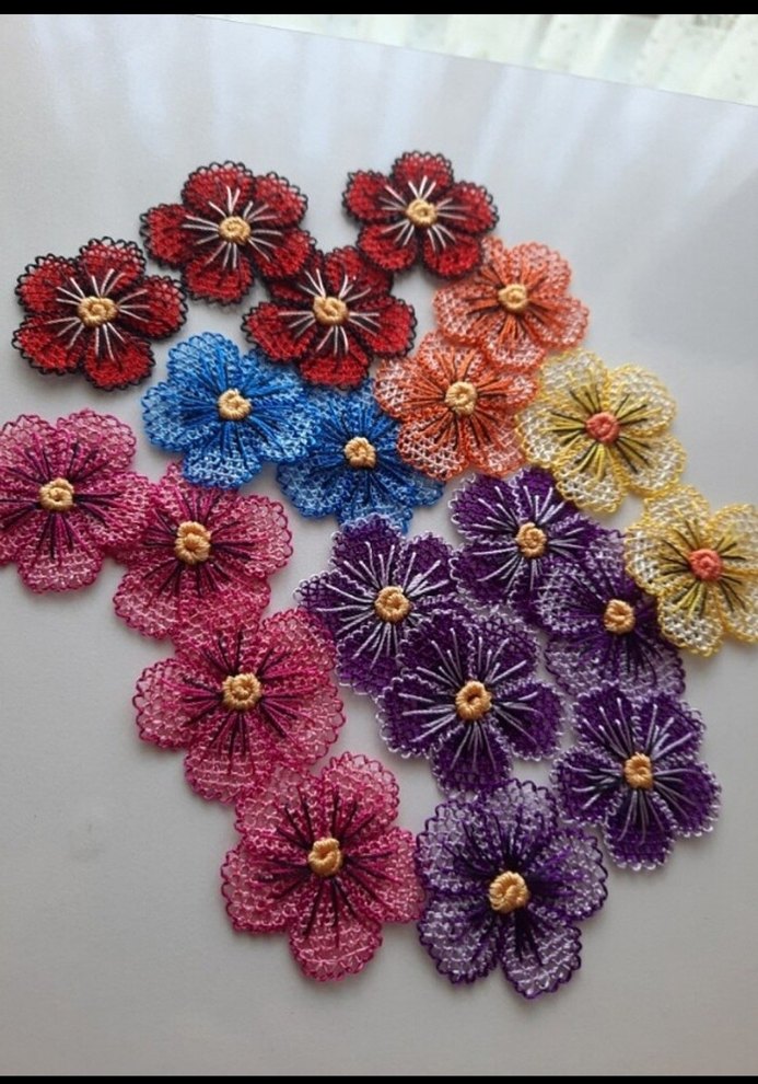 Renkli Bohem Çiçek Nakışları - Görsel 2