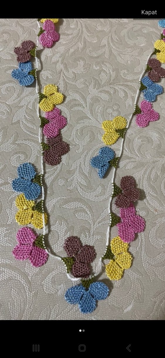 Renkli Dantel Detaylı Bohem Kadın Atkı - Görsel 2