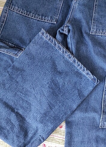 38 Beden mavi Renk Kargo jean