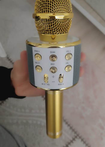 Sarı Mikrofon Altın Kafesli - Görsel 2