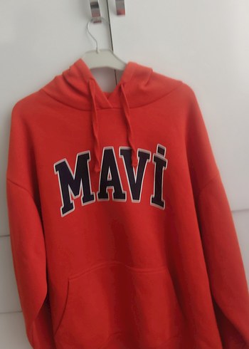 Mavi Baskılı turuncu Kadın Sweatshirt - Görsel 2