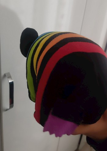 Çok Renkli Çizgili Peluş Oyuncak - Görsel 3