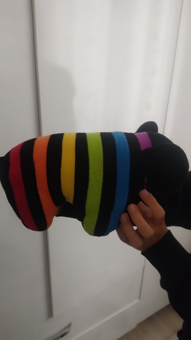 Çok Renkli Çizgili Peluş Oyuncak - Görsel 2