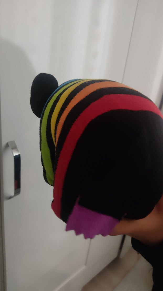 Çok Renkli Çizgili Peluş Oyuncak - Görsel 3