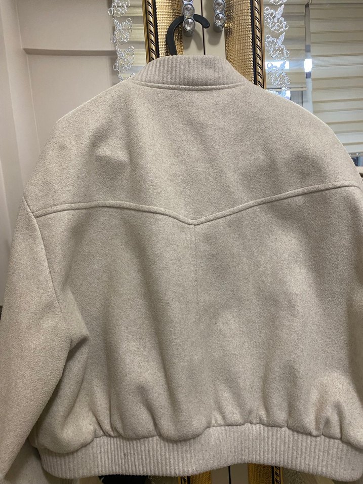 Düğmeli Bej Kadın Midi Kaban - Görsel 3