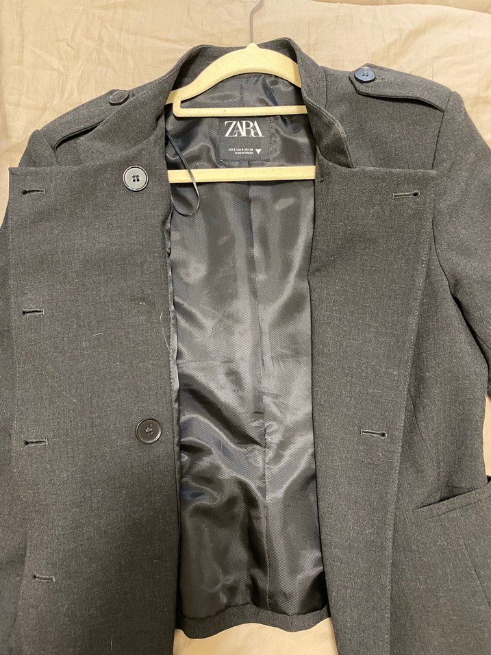 Düğmeli Siyah Kadın Vatkalı Blazer Ceket - Görsel 3