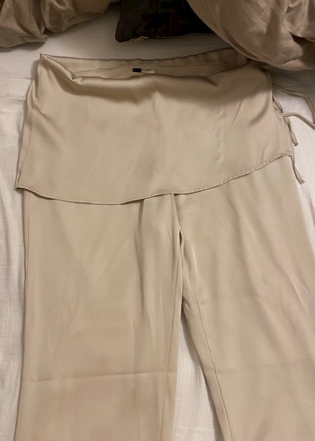 Bej Saten Kadın Etek Pantolon H&M - Görsel 5