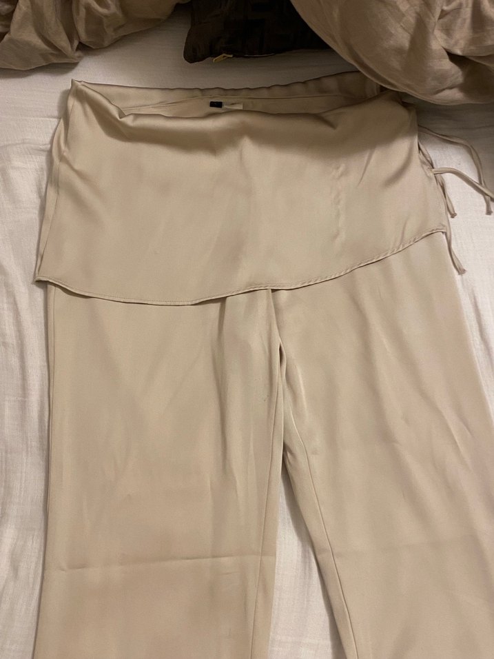 Bej Saten Kadın Etek Pantolon H&M - Görsel 5