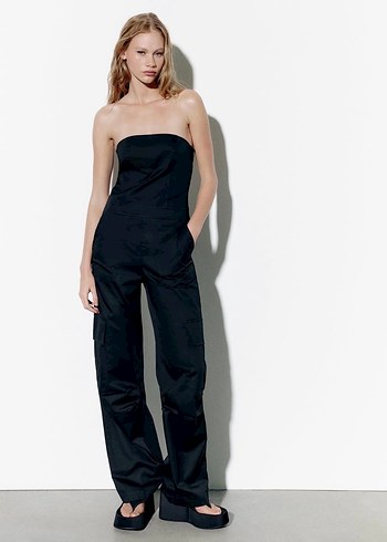 Zara Kadın Siyah Tulum - Görsel 5