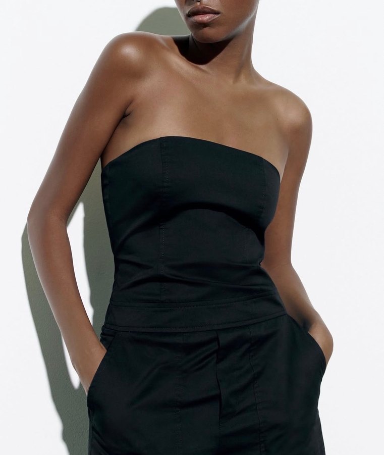 Zara Kadın Siyah Tulum - Görsel 4