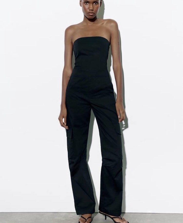 Zara Kadın Siyah Tulum - Görsel 2