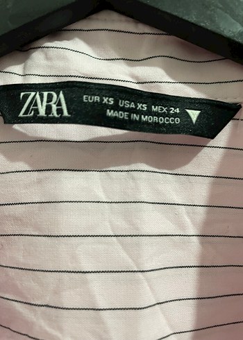 ara Kısa Kollu Pembe Çizgili Gömlek - Görsel 3